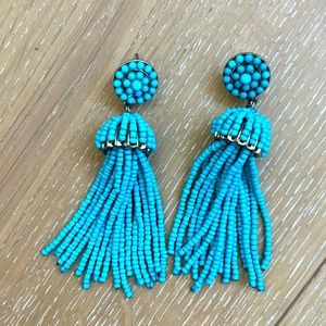 VINTAGE J. Crew Turquoise Tassel Earrings